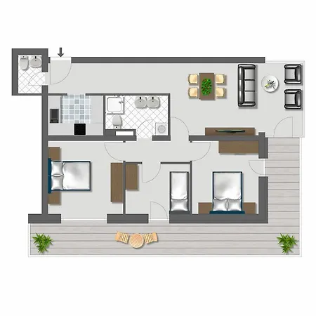 Apartment Panorama Rosie Design *