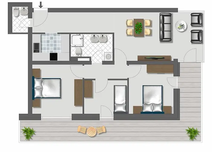 דירה Panorama Rosie Design *